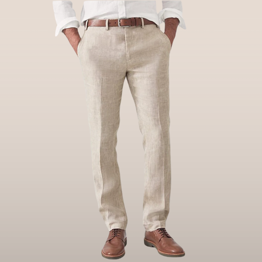 Kacob | Men's Smart Casual Trousers – Straight Leg Tailored Chinos
