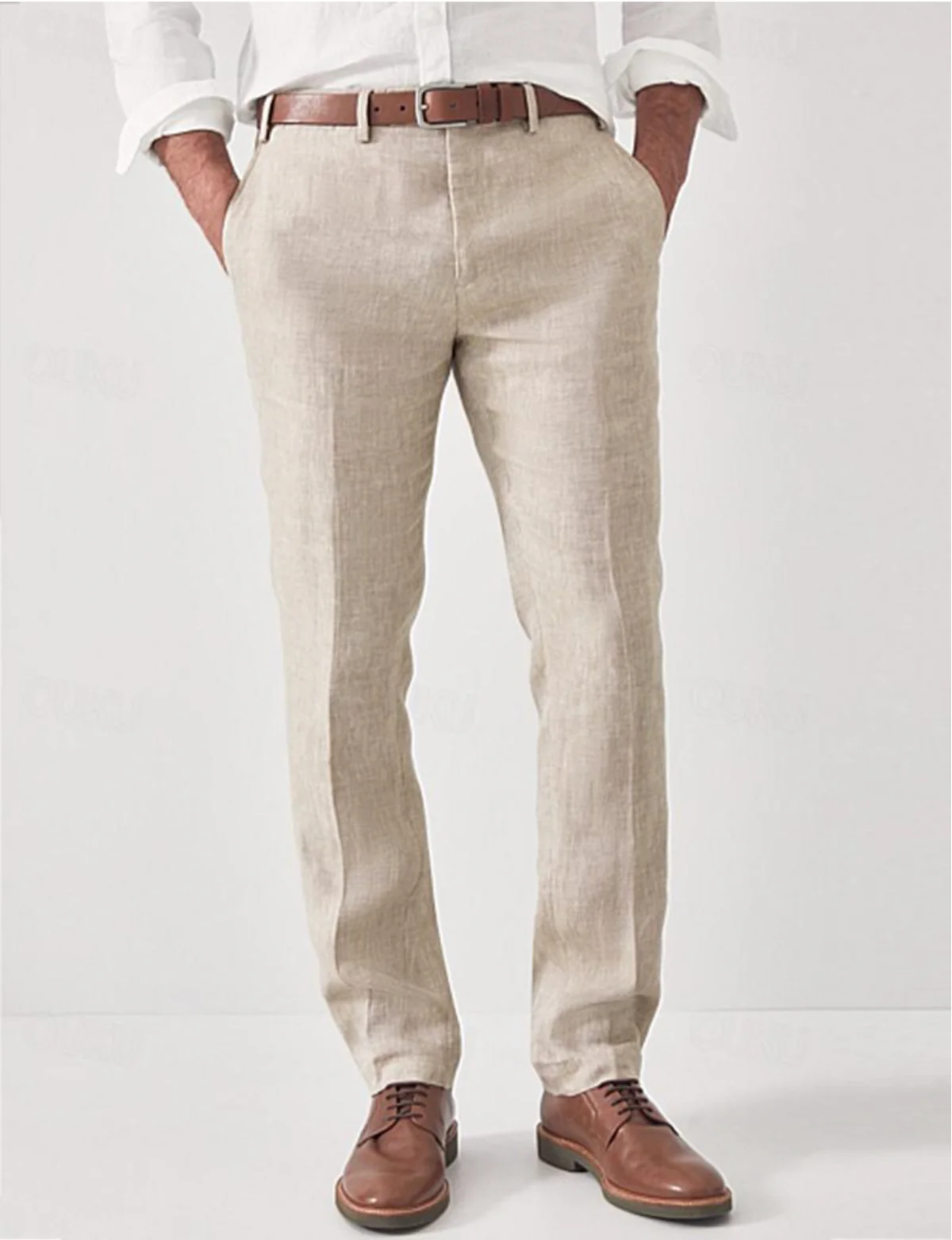 Kacob | Men's Smart Casual Trousers – Straight Leg Tailored Chinos