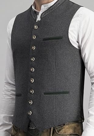 Kacob | Men's Stand Collar Waistcoat – Button Front Traditional Vest