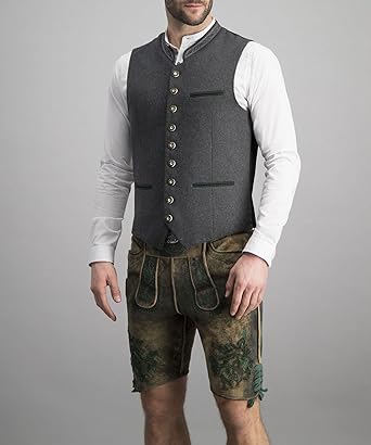 Kacob | Men's Stand Collar Waistcoat – Button Front Traditional Vest