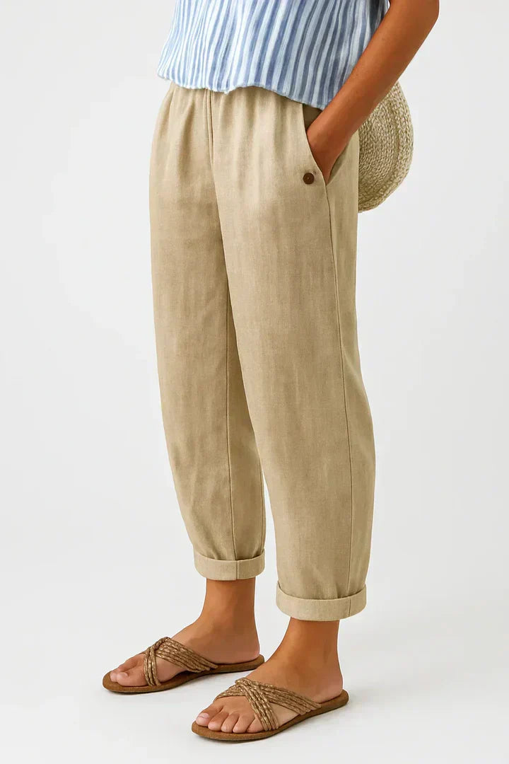 Kacob | Men's Straight Leg Elasticated Waist Trousers – Everyday Casual Trousers