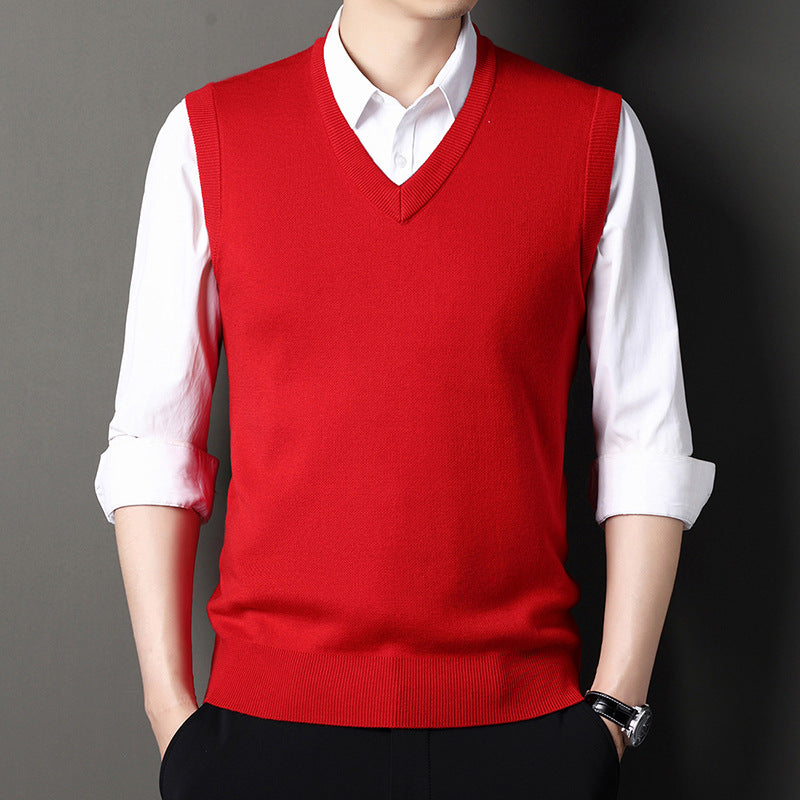 Kacob | Men's Sweater Vest – V Neck Knitted Tank Top