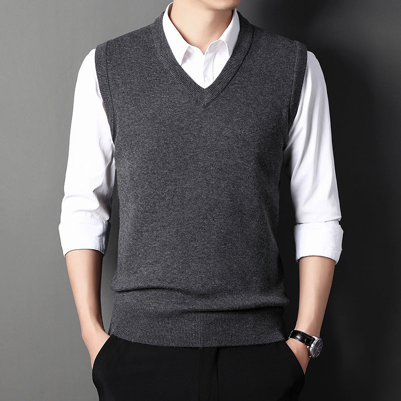 Kacob | Men's Sweater Vest – V Neck Knitted Tank Top