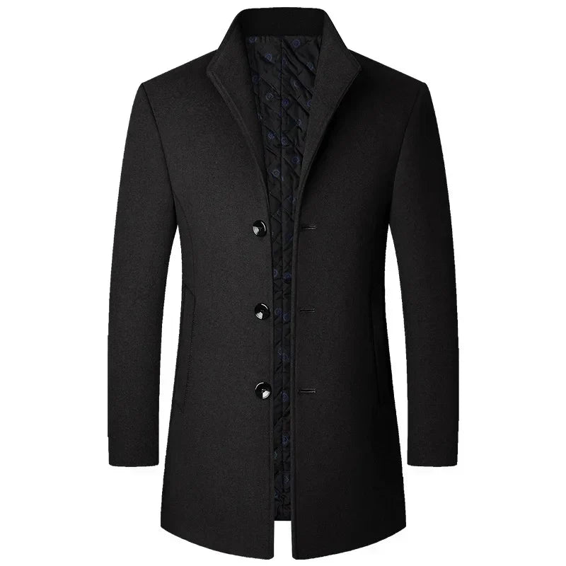 Kacob | Men's Tailored Winter Coat – Classic Smart Overcoat