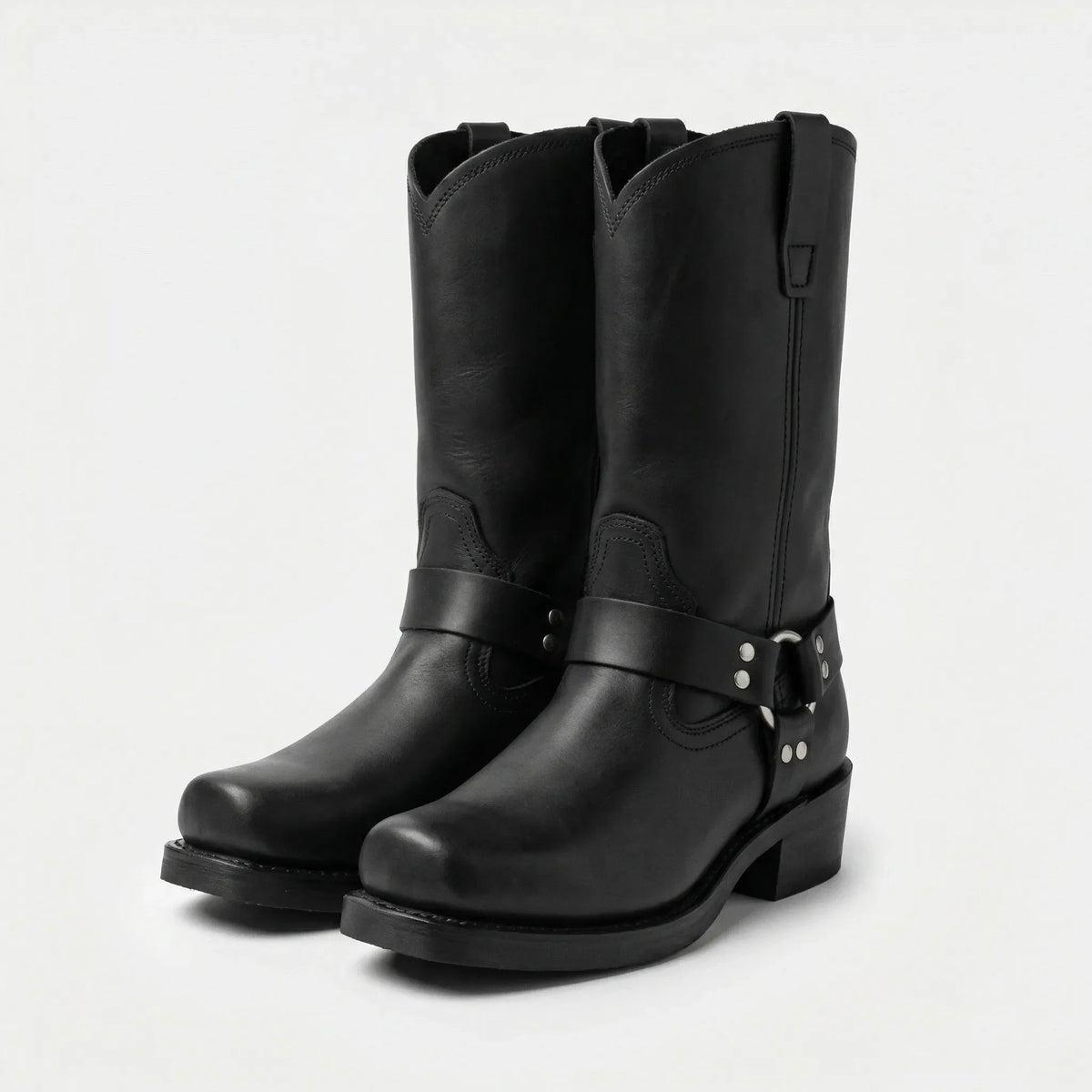 Men's Tall Pull-On Harness Biker Boots