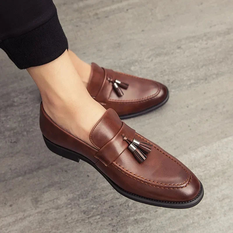 Kacob | Men's Tassel Loafers – Slip On Smart Dress Loafers