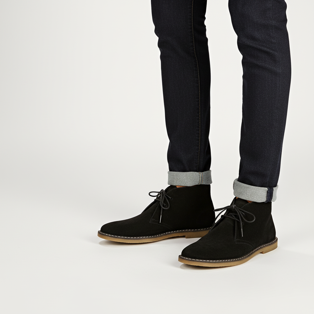 Men's Three-Eyelet Lace-Up Desert Boots