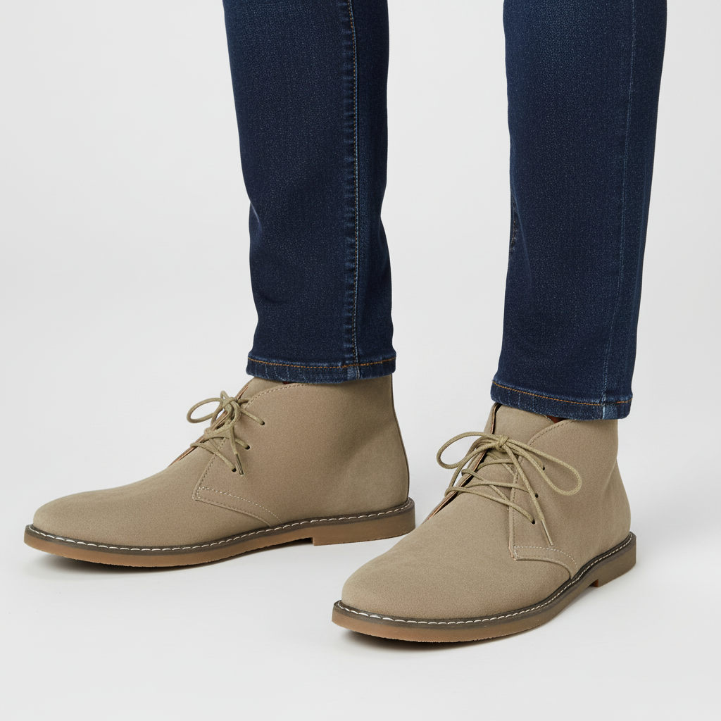 Men's Three-Eyelet Lace-Up Desert Boots