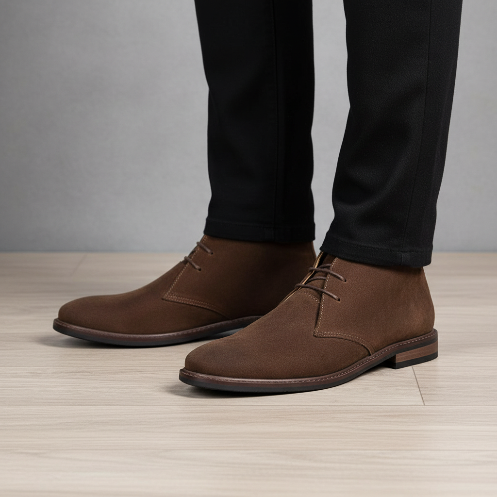 Men's Three-Eyelet Lace-Up Desert Boots