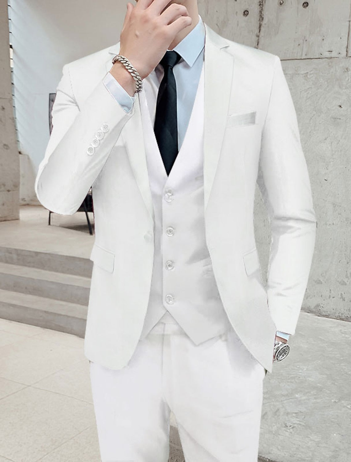 Kacob | Men's Three Piece Suit – Single-Breasted Two Button Wedding Suit