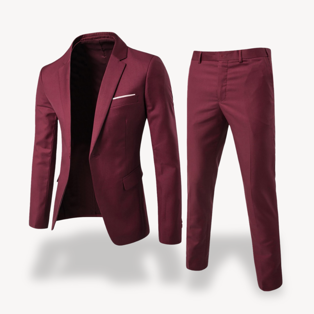 Kacob | Men's Two Piece Suit – Single Breasted Blazer and Slim Trousers