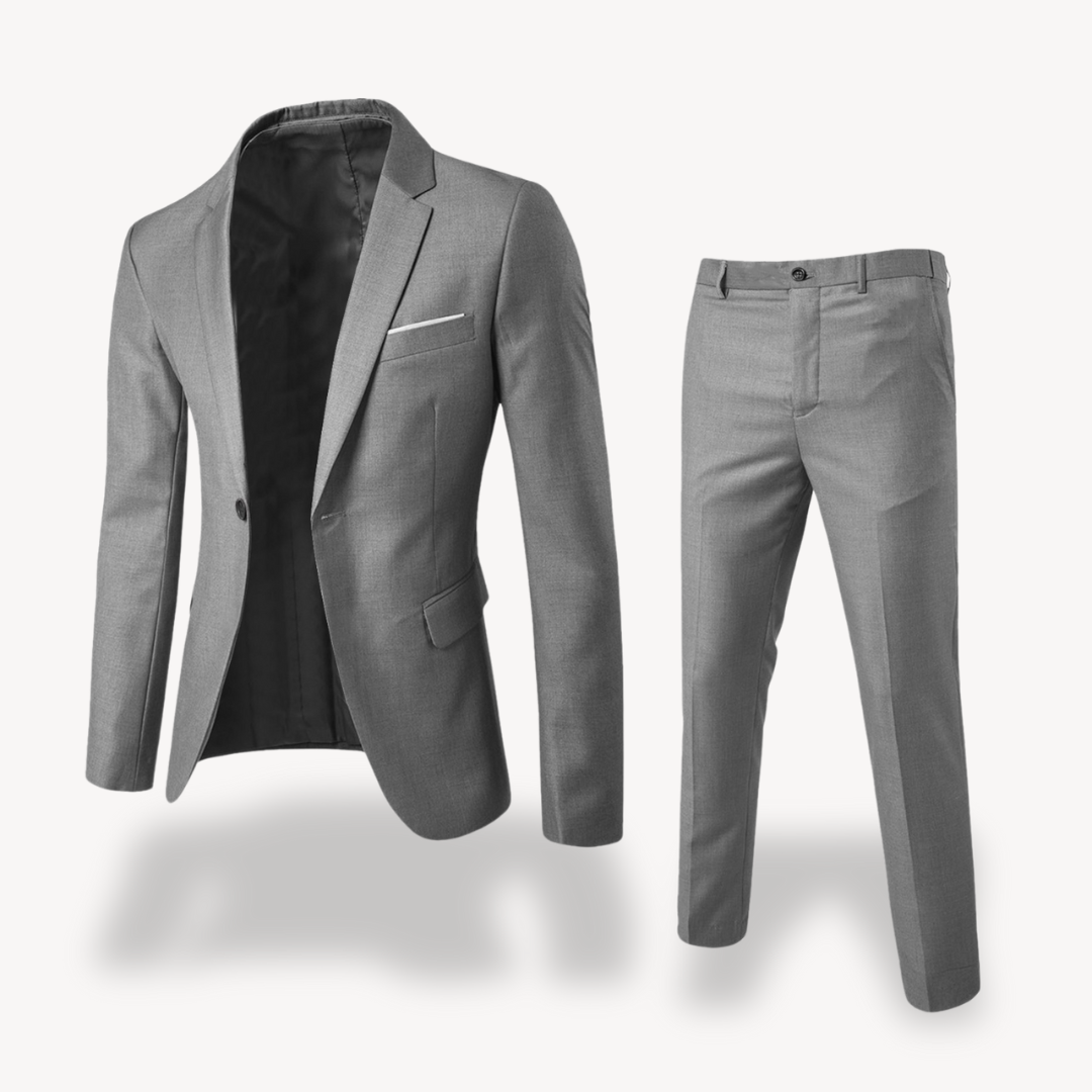 Kacob | Men's Two Piece Suit – Single Breasted Blazer and Slim Trousers