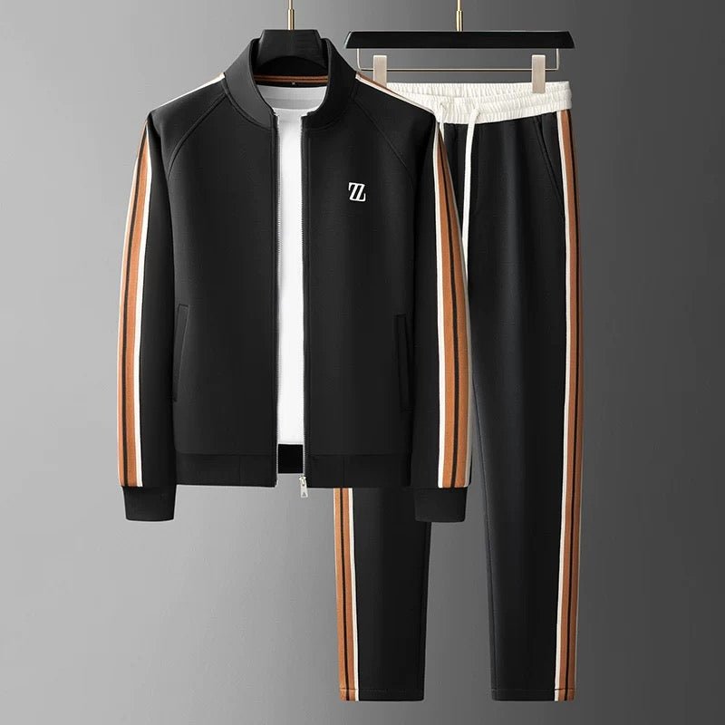 Kacob | Men's Two Piece Zip Up Tracksuit – Stand Collar Jacket and Joggers Set
