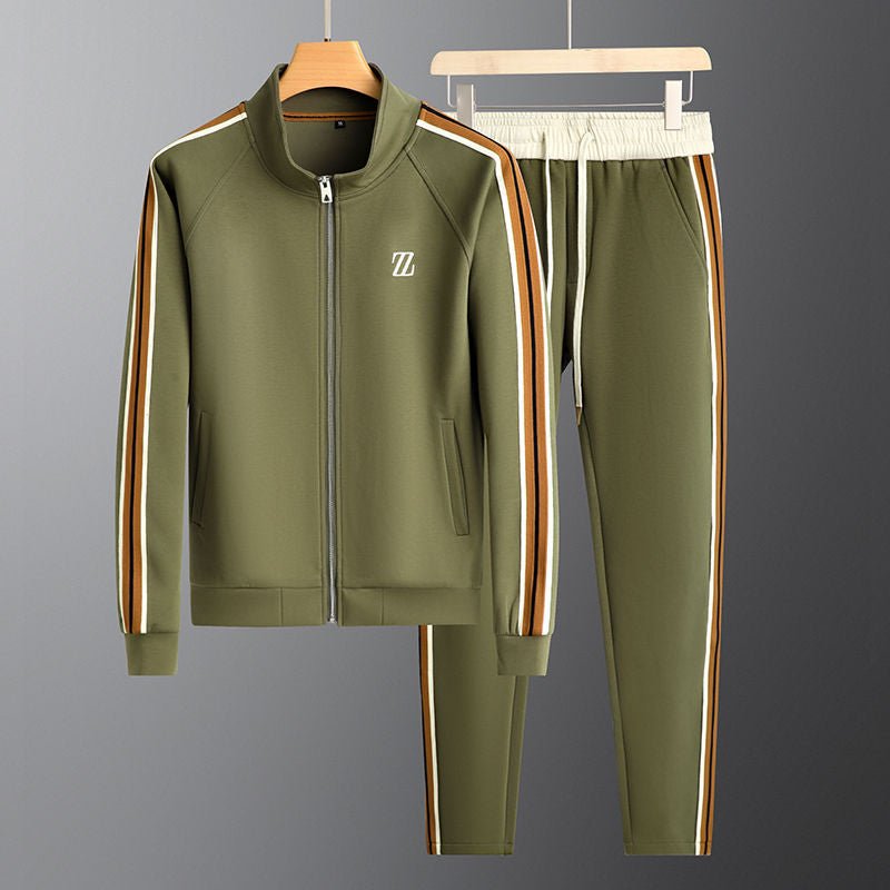 Kacob | Men's Two Piece Zip Up Tracksuit – Stand Collar Jacket and Joggers Set