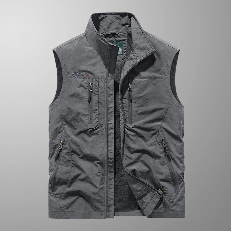 Kacob | Men's Utility Gilet – Multi Pocket Zip Outdoor Vest