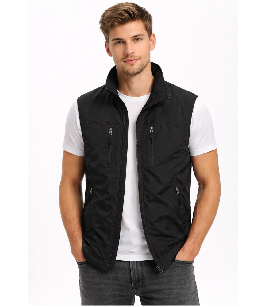 Kacob | Men's Utility Gilet – Multi Pocket Zip Outdoor Vest