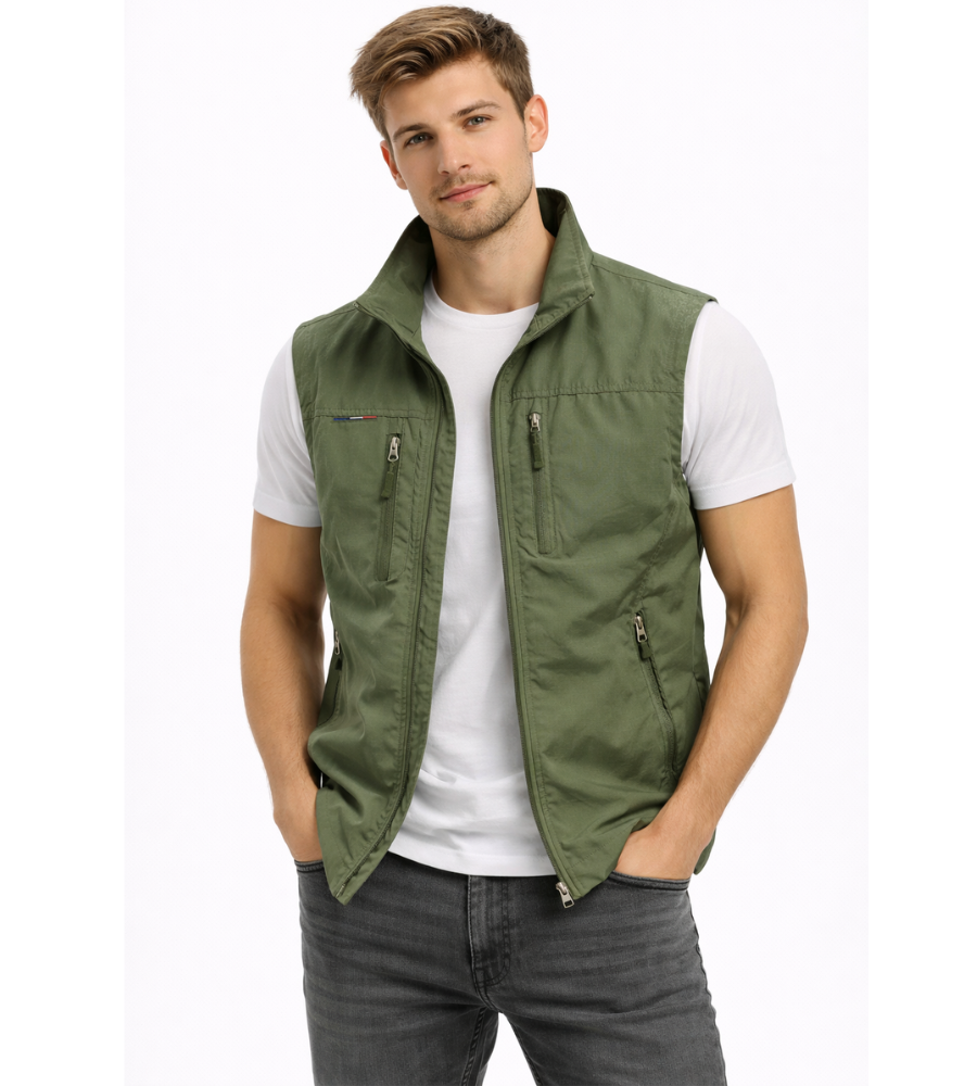 Kacob | Men's Utility Gilet – Multi Pocket Zip Outdoor Vest