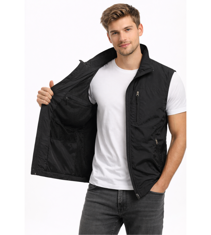 Kacob | Men's Utility Gilet – Multi Pocket Zip Outdoor Vest
