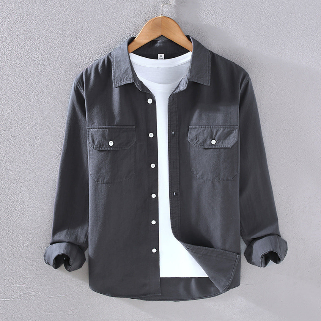 Kacob | Men's Utility Overshirt – Twin Pocket Casual Shirt Jacket