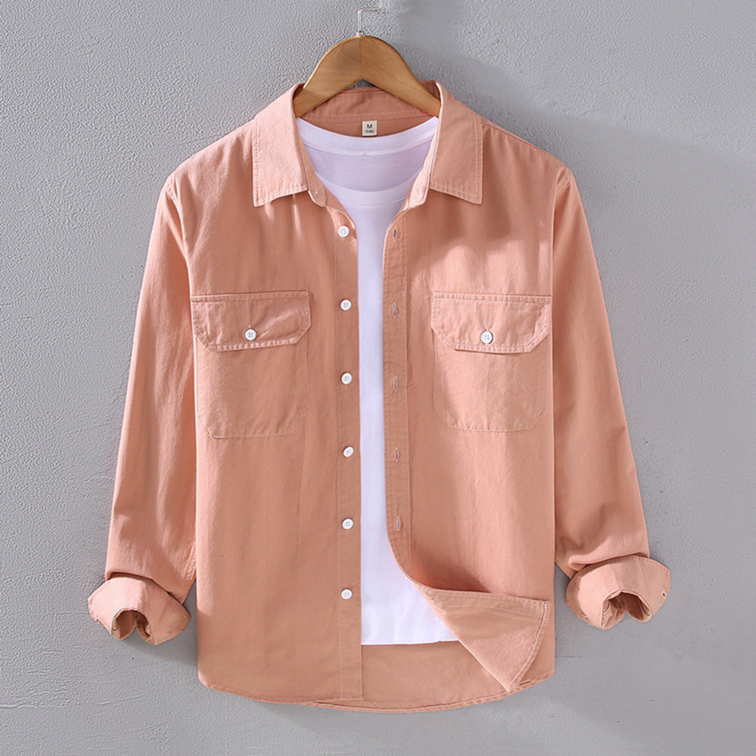 Kacob | Men's Utility Overshirt – Twin Pocket Casual Shirt Jacket