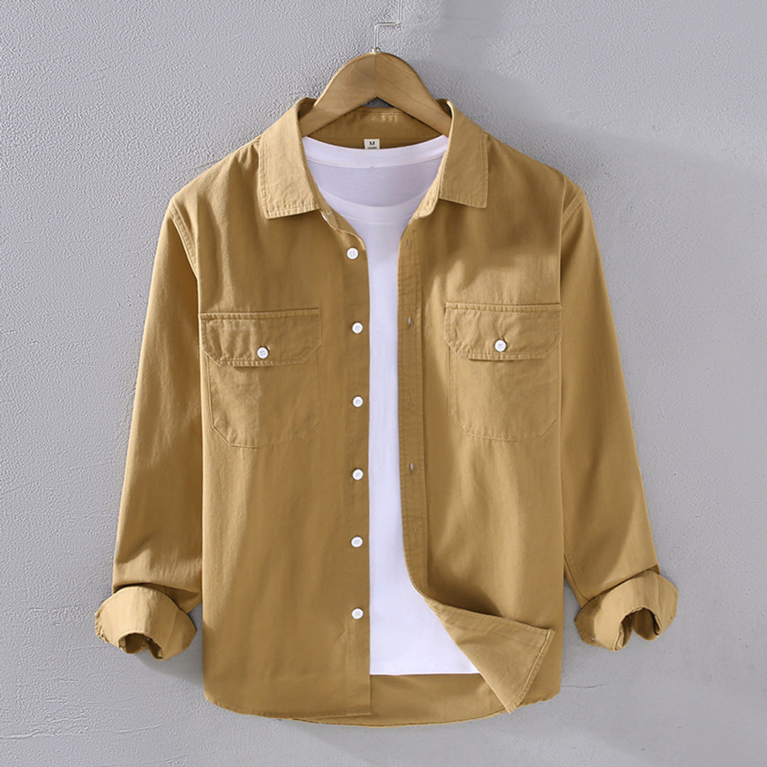 Kacob | Men's Utility Overshirt – Twin Pocket Casual Shirt Jacket