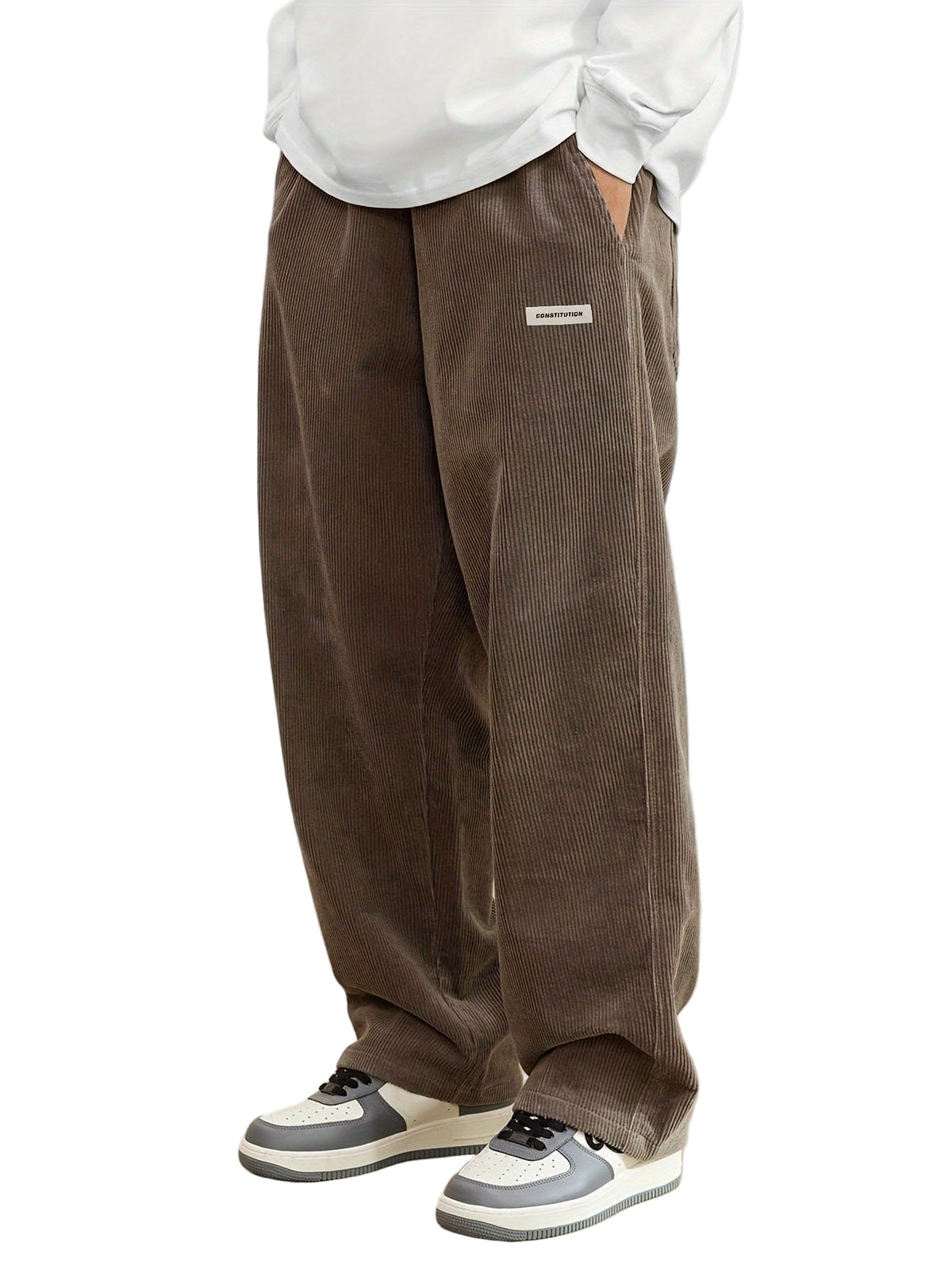 Kacob | Men's Wide Leg Corduroy Trousers – Relaxed Fit Mens Cord Trousers