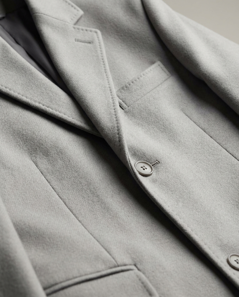 Men's Wool-Blend Overcoat – Notch Lapel Tailored Longline Coat