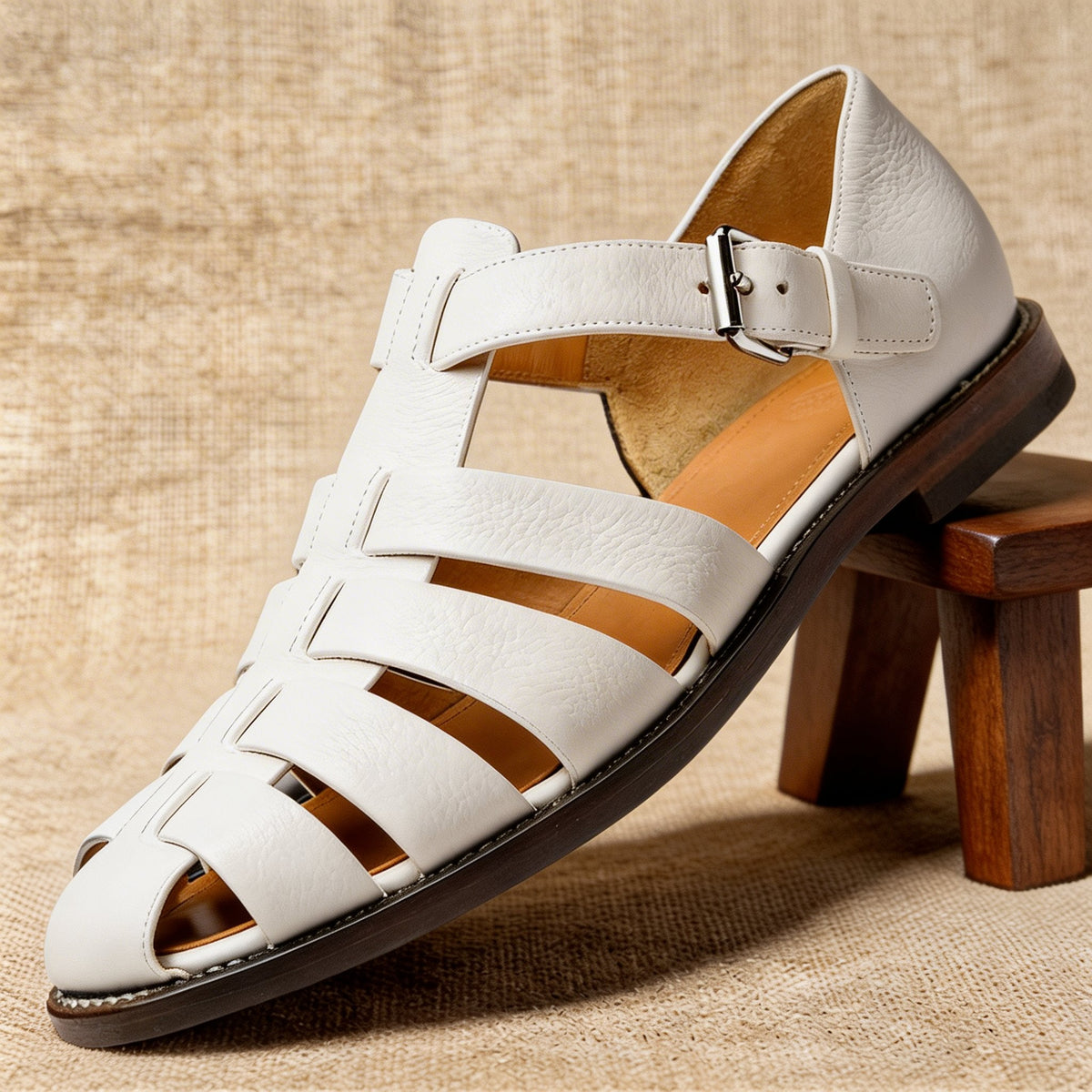 Men's Woven Strap Fisherman Sandals – Closed Toe