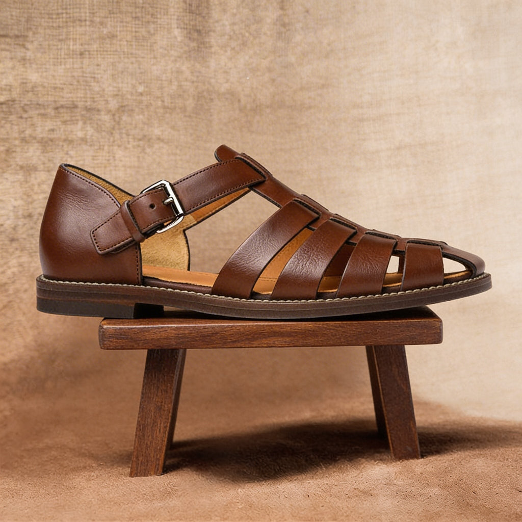 Men's Woven Strap Fisherman Sandals – Closed Toe
