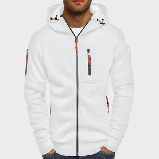 Kacob | Men's Zip Up Hoodie – Drawstring Hooded Sweat Jacket