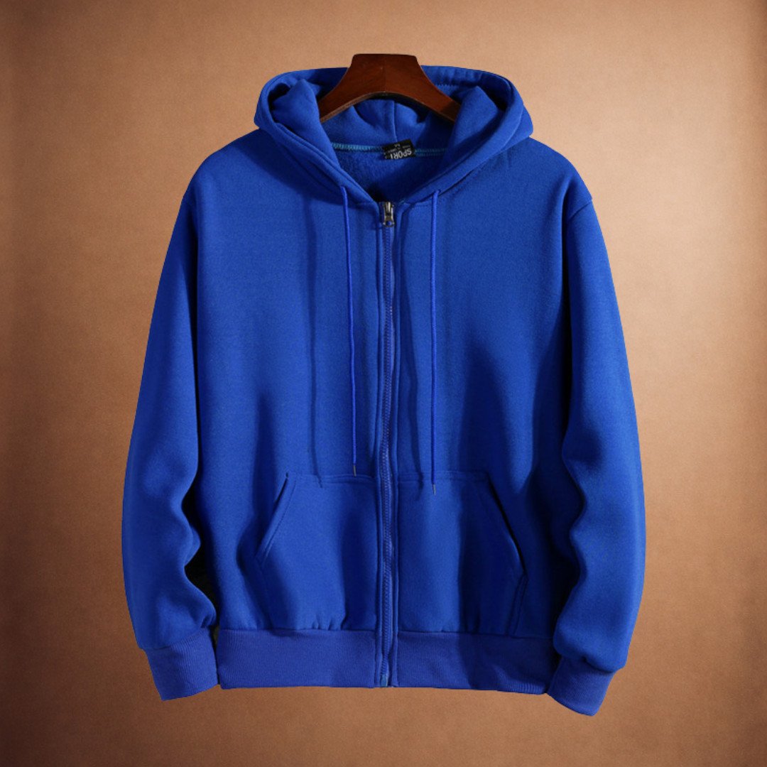 Kacob | Men's Zip Up Hoodie – Slim Fit Hooded Sweatshirt