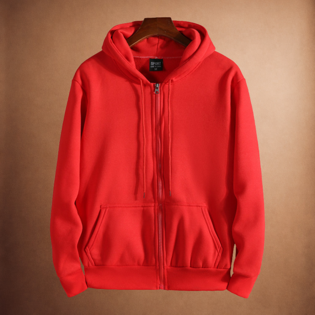 Kacob | Men's Zip Up Hoodie – Slim Fit Hooded Sweatshirt
