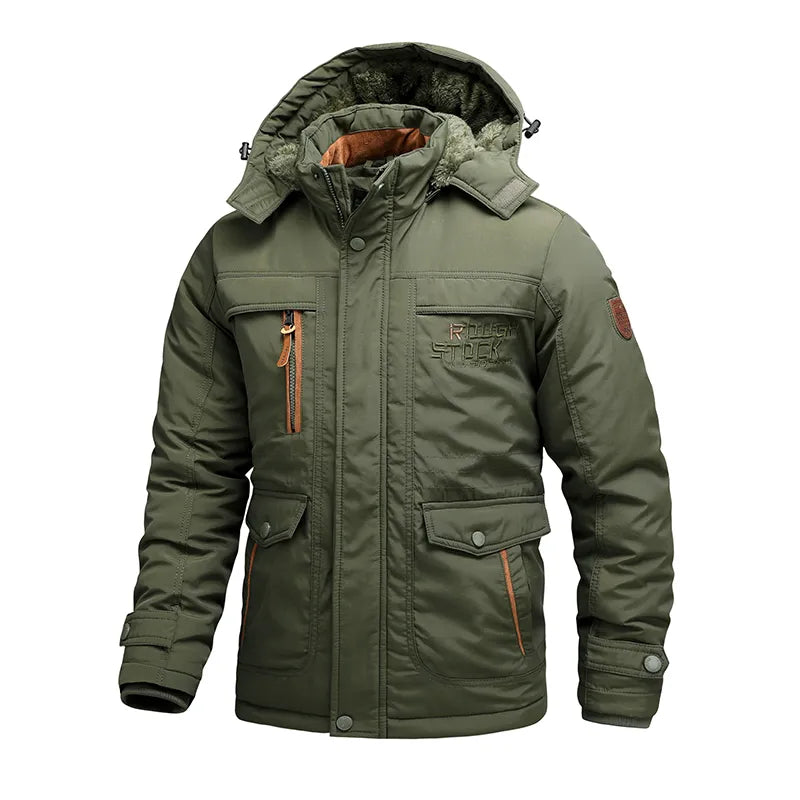 Kacob | Men's Multi Pocket Fleece Lined Parka