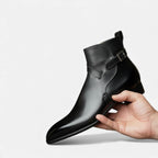 Kacob | Men's Leather Jodhpur Boots Slip On Black