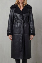 Kacob | Oversized Belted Shearling Coat