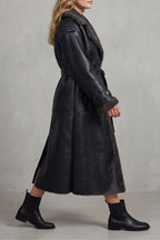 Kacob | Oversized Belted Shearling Coat