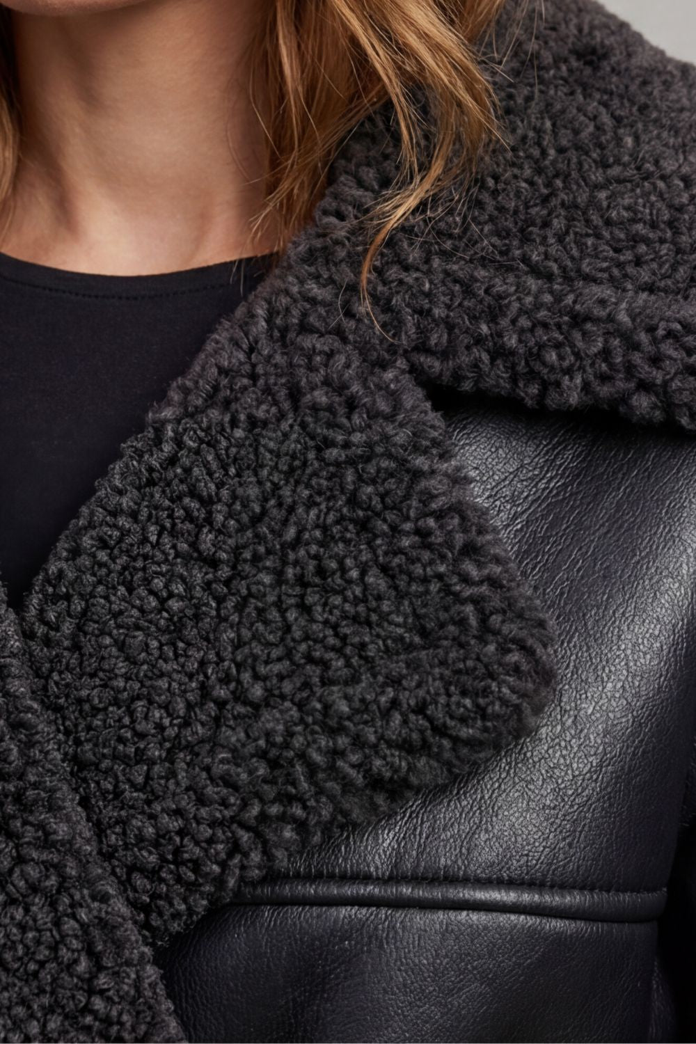 Kacob | Oversized Belted Shearling Coat