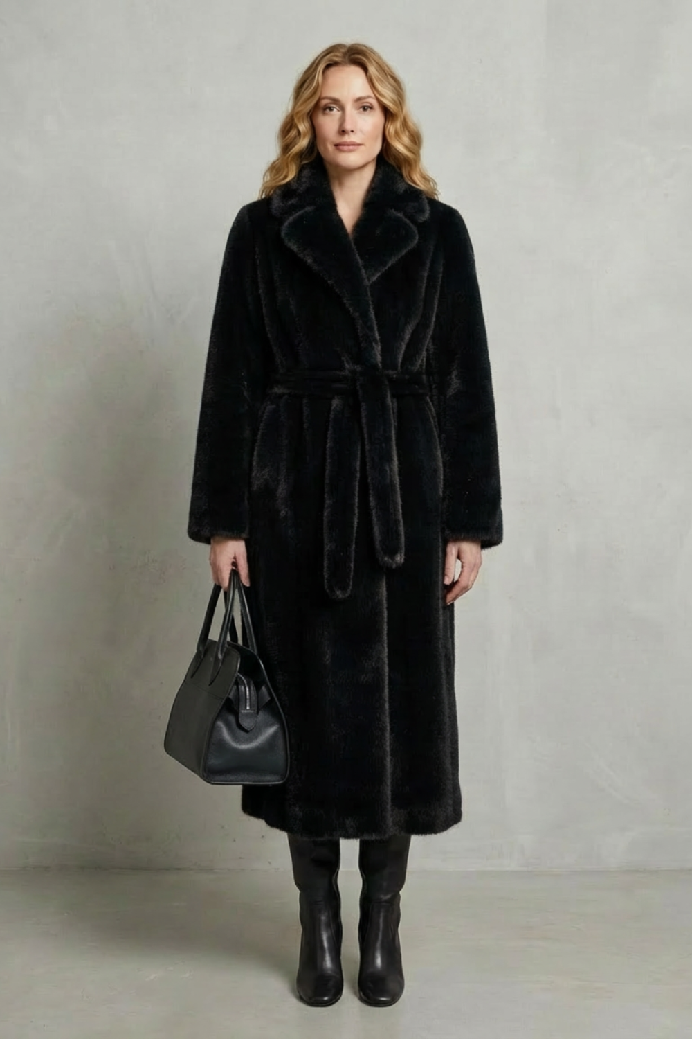 Kacob | Oversized Faux Fur Longline Coat