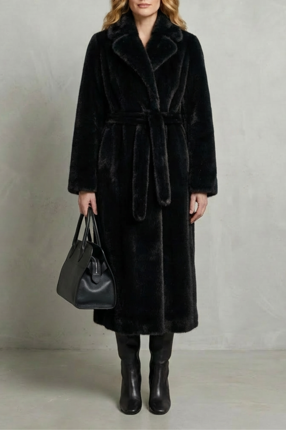 Kacob | Oversized Faux Fur Longline Coat