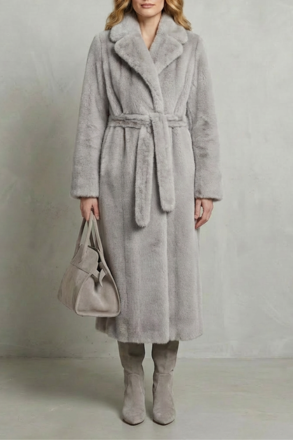 Kacob | Oversized Faux Fur Longline Coat