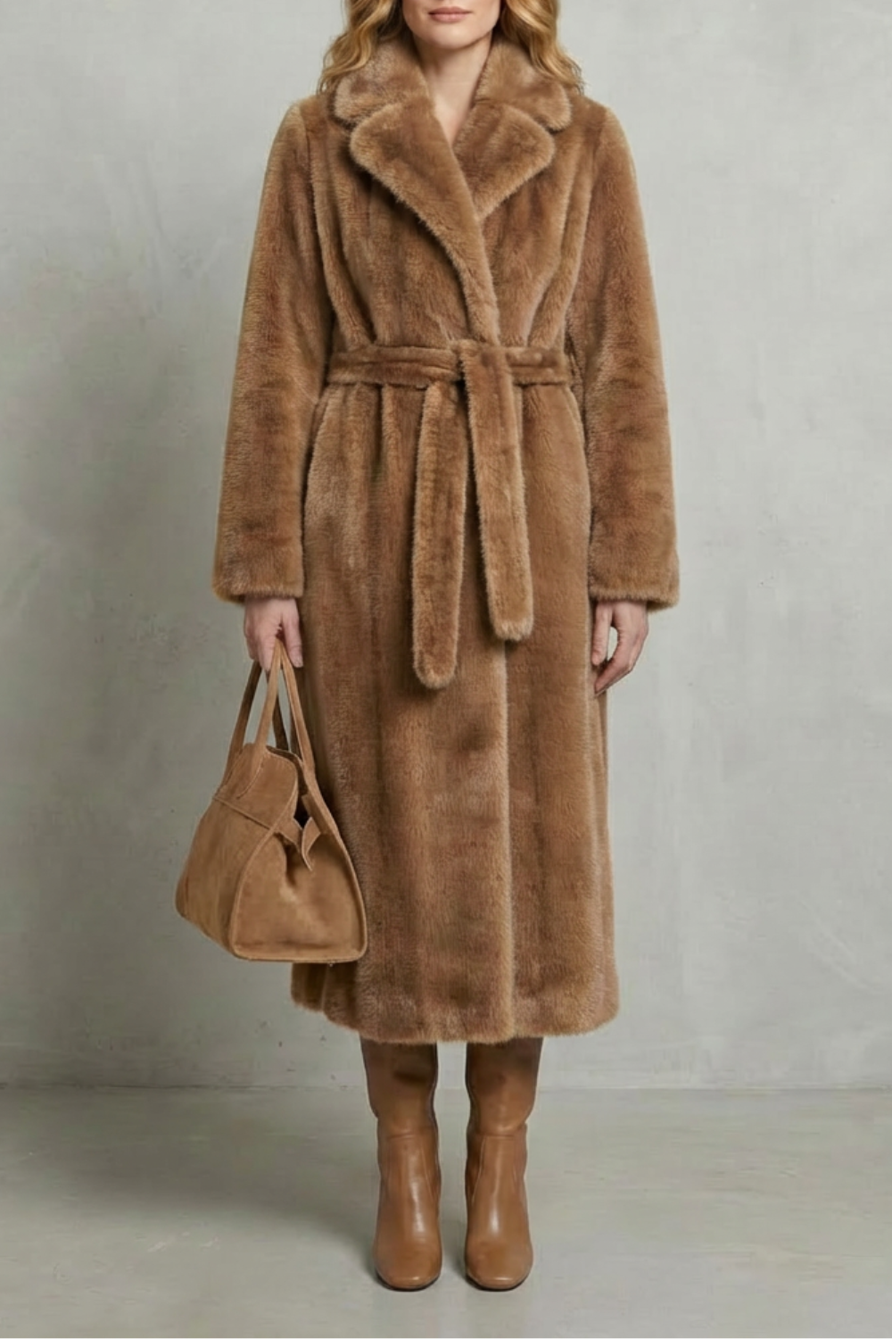 Kacob | Oversized Faux Fur Longline Coat