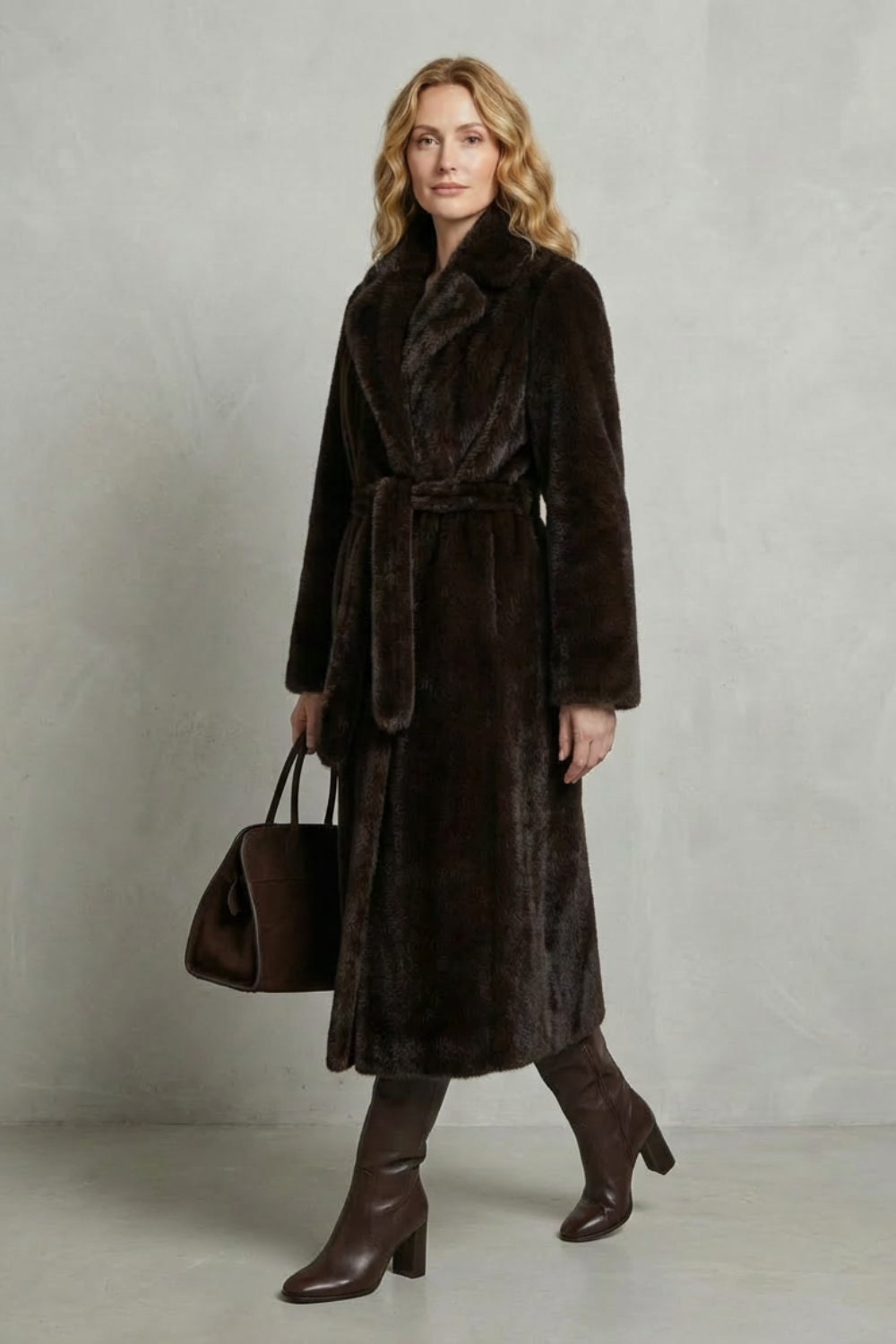 Kacob | Oversized Faux Fur Longline Coat