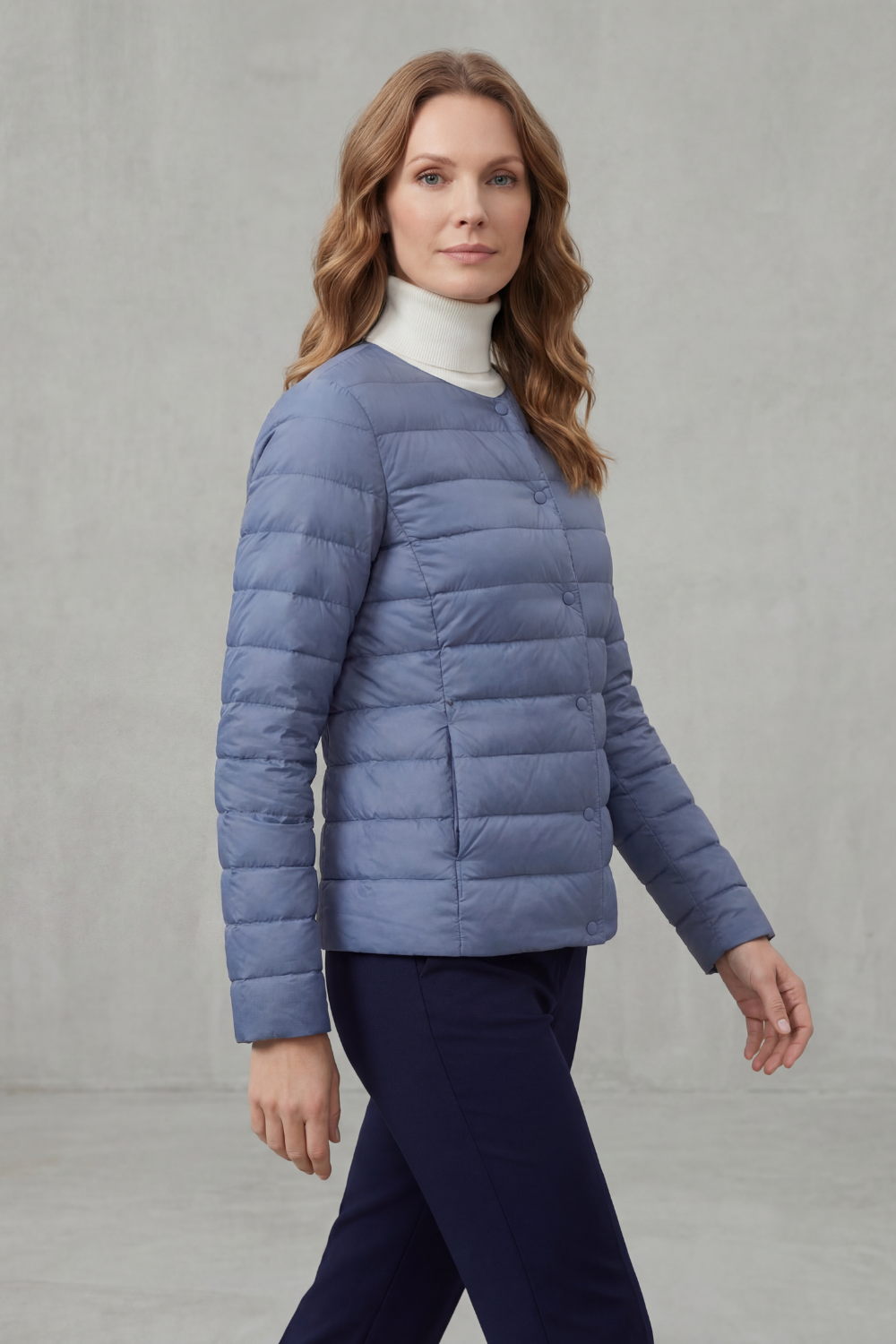 Kacob | Quilted Padded Zip Jacket