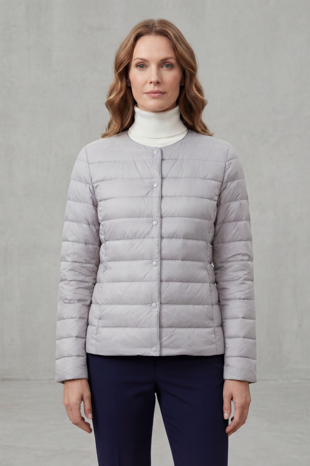 Kacob | Quilted Padded Zip Jacket