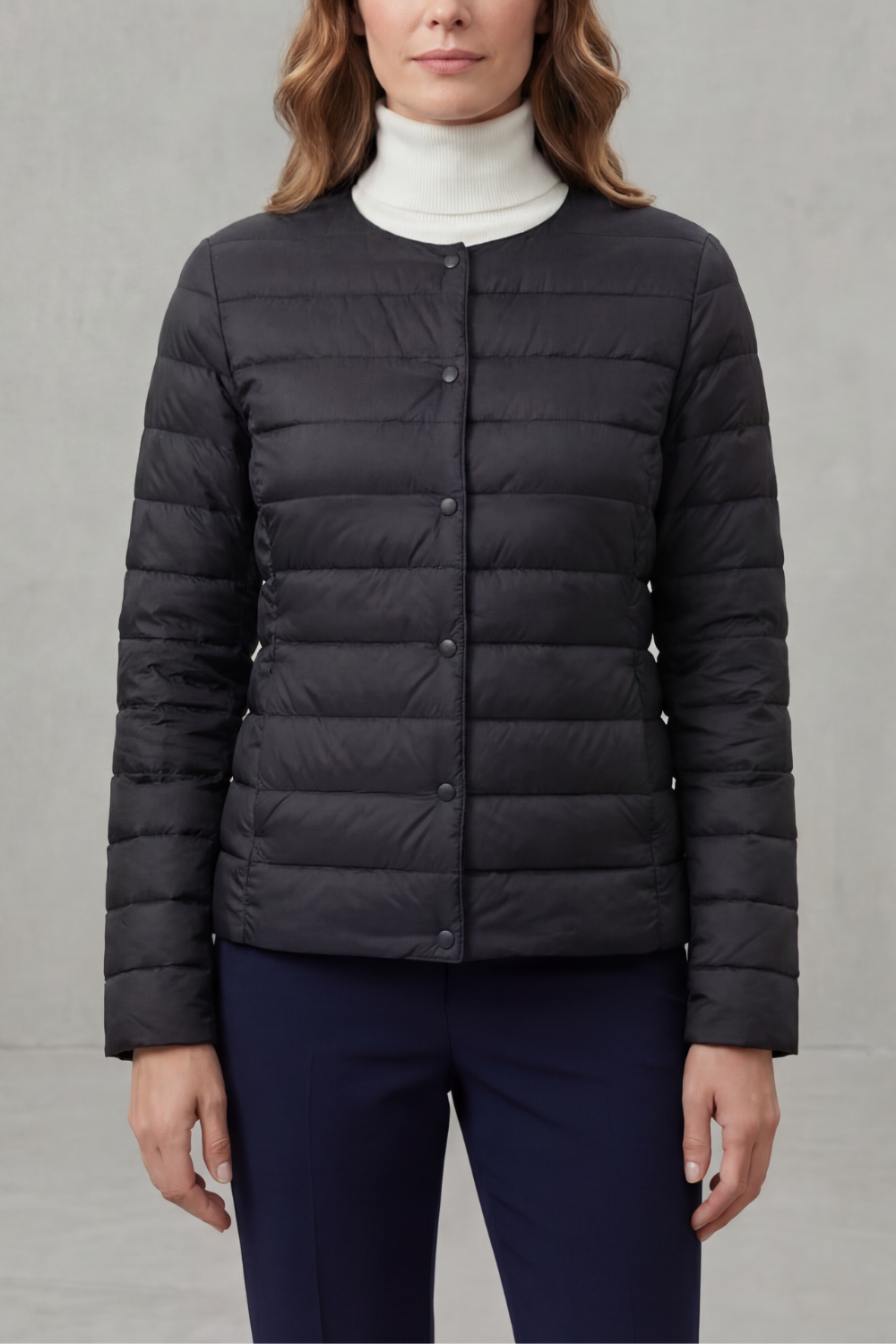 Kacob | Quilted Padded Zip Jacket