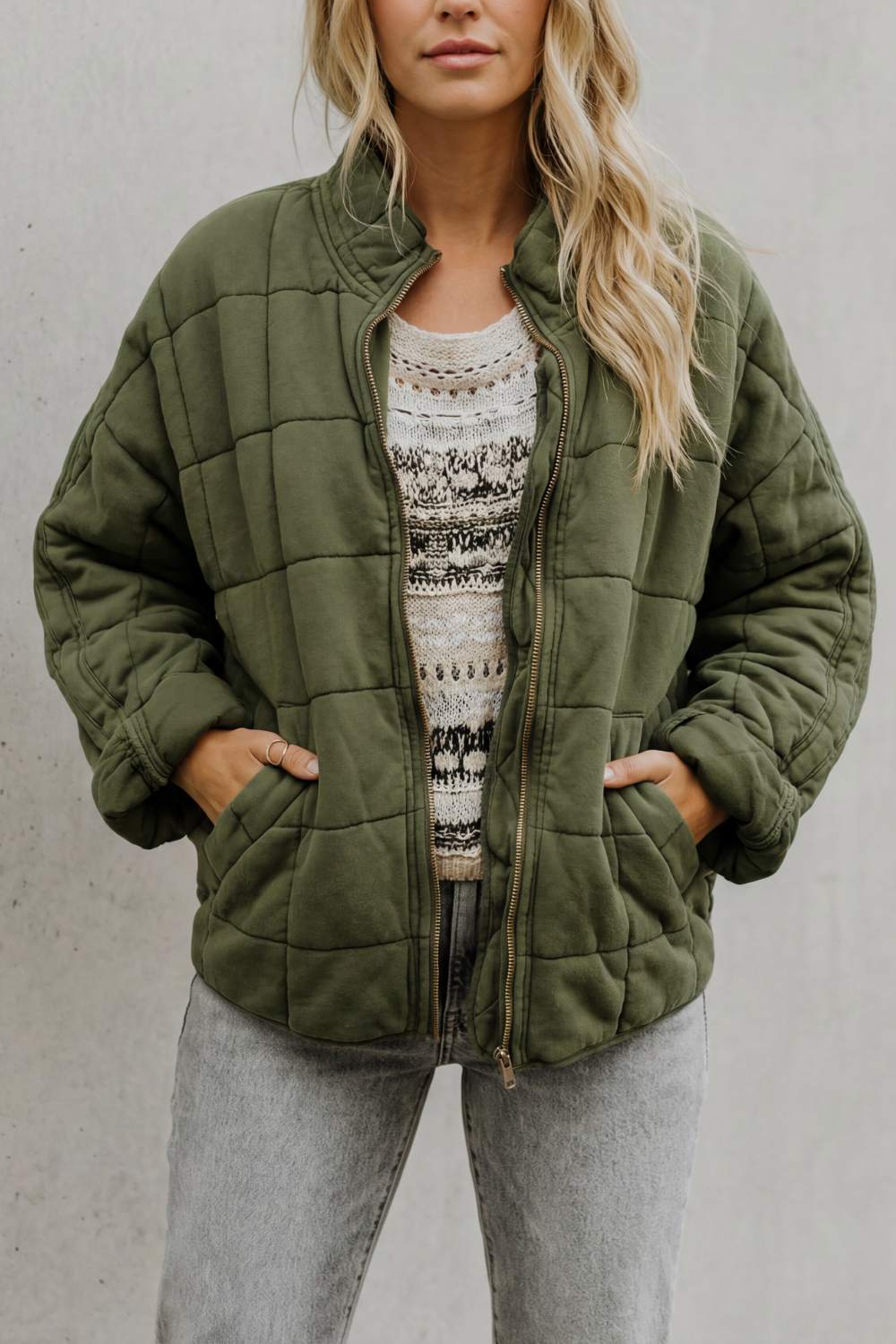 Kacob | Quilted Zip Padded Jacket