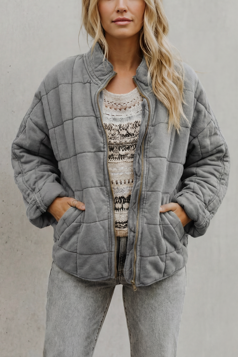 Kacob | Quilted Zip Padded Jacket