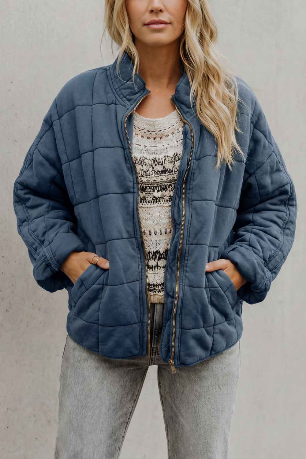 Kacob | Quilted Zip Padded Jacket