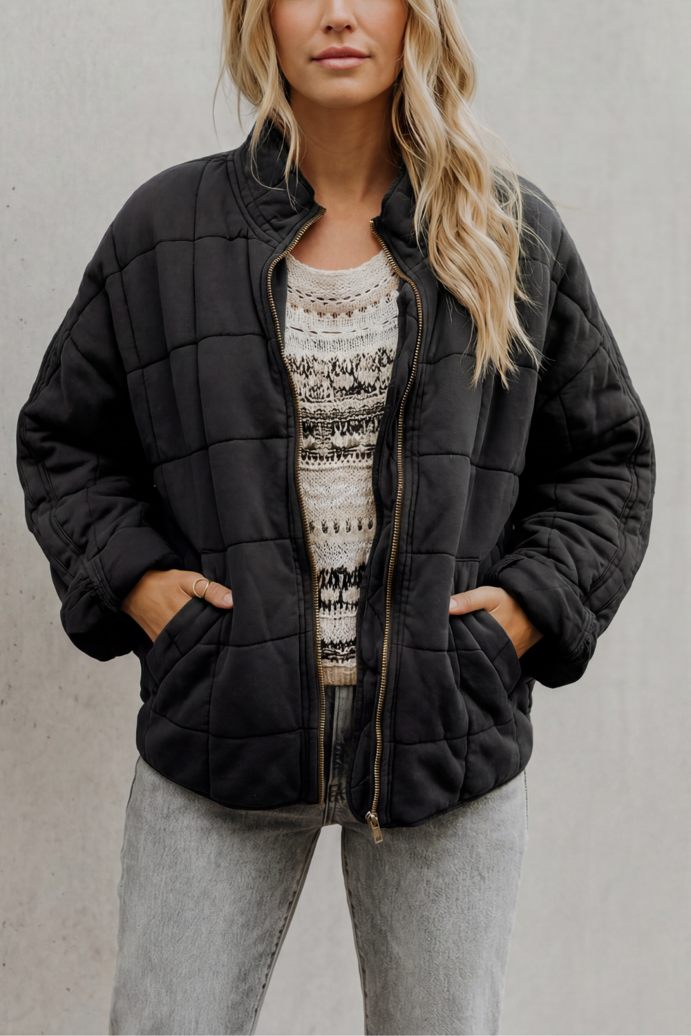 Kacob | Quilted Zip Padded Jacket