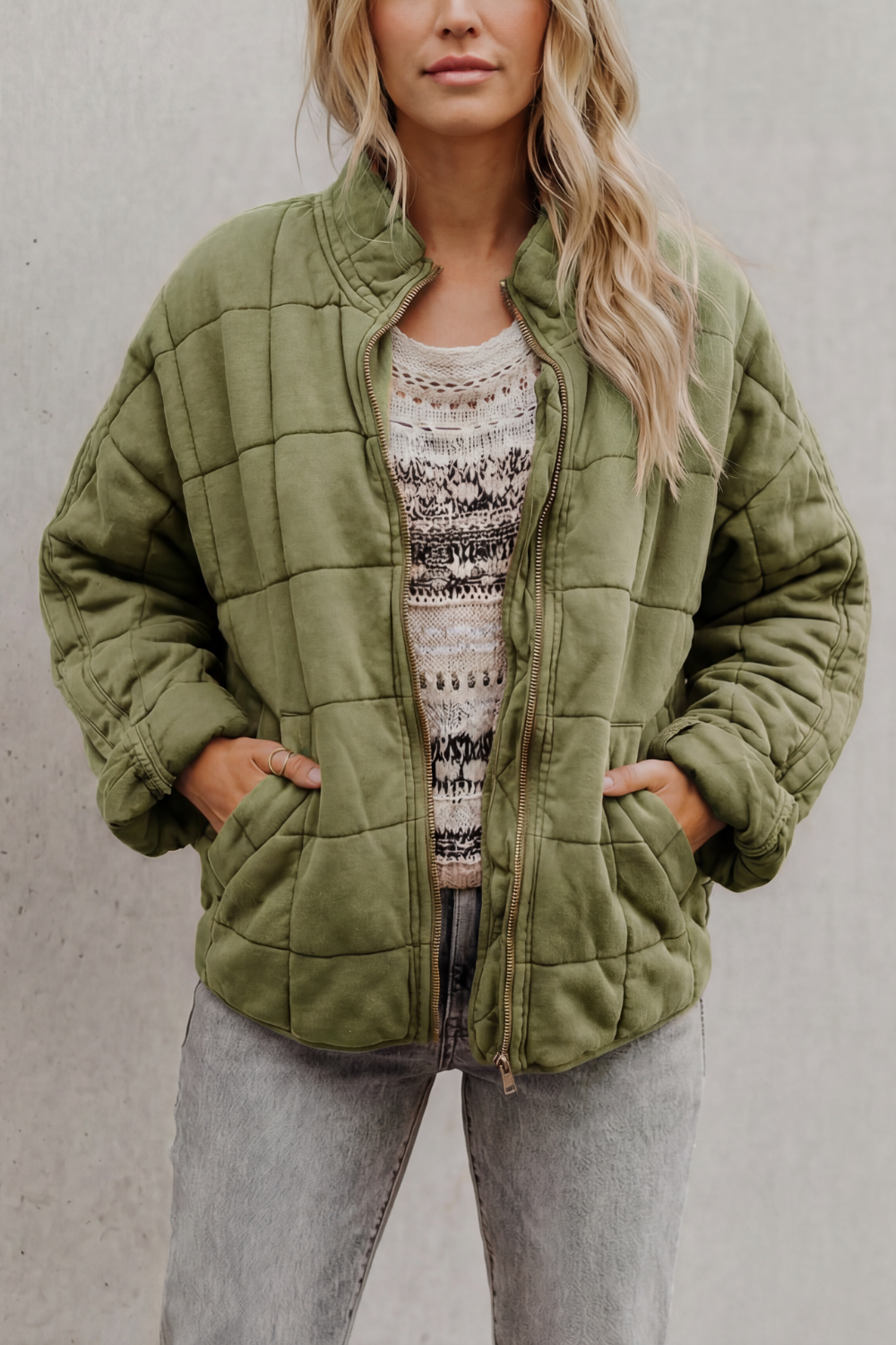 Kacob | Quilted Zip Padded Jacket